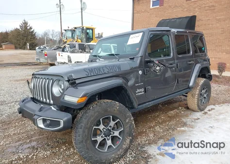 2018 Jeep Wrangler Unlimited Sahara 4X4 z USA, uszkodzony, nr VIN 1C4HJXEG4JW285363